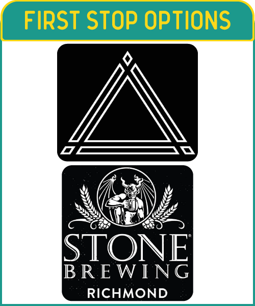 At this brewery tour stop you can choose between Triple Crossing and Stone Brewing.