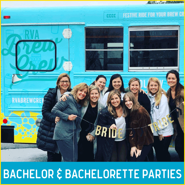 Bachelor and Bachelorette parties are not complete without RVA Brew Crew's Lola Bus.