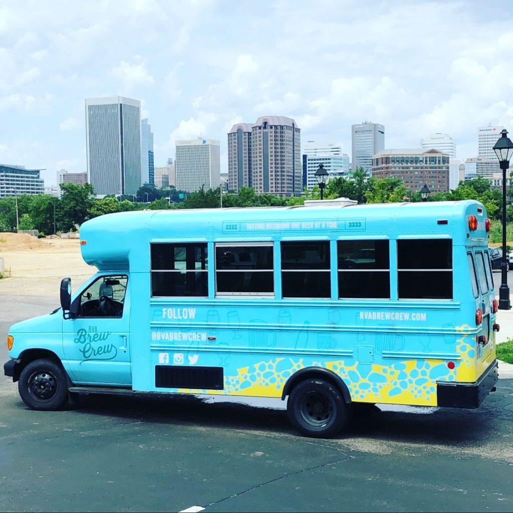 Lola Bus and the City of Richmond skyline